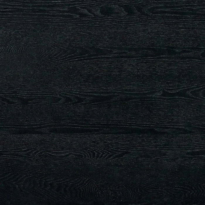 Contemporary 3pc Dining Set Black Finish Table and Side Chairs Set Padded Seat Wooden Kitchen Furniture Default -DTYStore