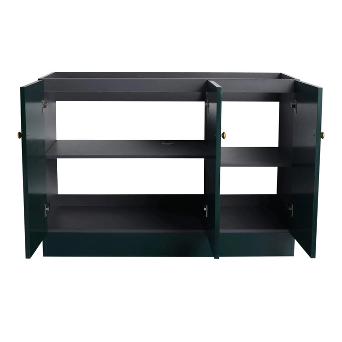 Contemporary 48' Freestanding Bathroom Vanity with Soft-Close Cabinet Doors in Dark Green Plywood,Excluding Sink Default -DTYStore