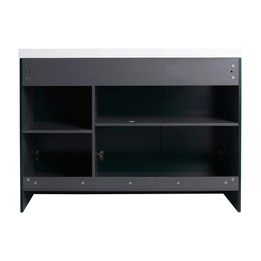 Contemporary 48' Freestanding Bathroom Vanity with Soft-Close Cabinet Doors in Dark Green Plywood,Excluding Sink Default -DTYStore