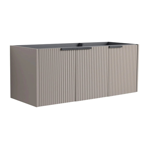 Contemporary 48' Wall Mounted Bathroom Vanity with 3 Soft-Close Doors in Khaki Plywood Default -DTYStore
