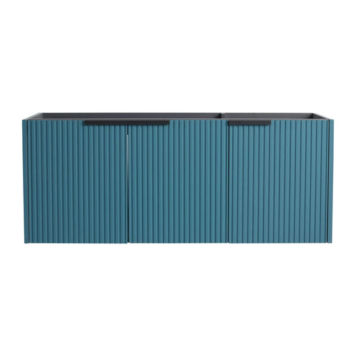 Contemporary 48' Wall Mounted Bathroom Vanity with 3 Soft-Close Doors in Lake Blue Plywood Default -DTYStore