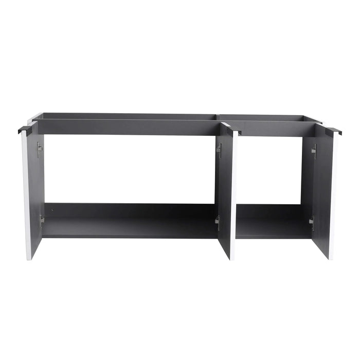 Contemporary 48' Wall Mounted Bathroom Vanity with 3 Soft-Close Doors in White Plywood Default -DTYStore