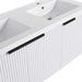 Contemporary 48' Wall Mounted Bathroom Vanity with Resin Double Sink & Soft-Close Doors, White Plywood Default -DTYStore
