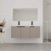 Contemporary 48' Wall Mounted Bathroom Vanity with Resin Double Sink & Soft-Close Doors in Khaki Plywood Default -DTYStore