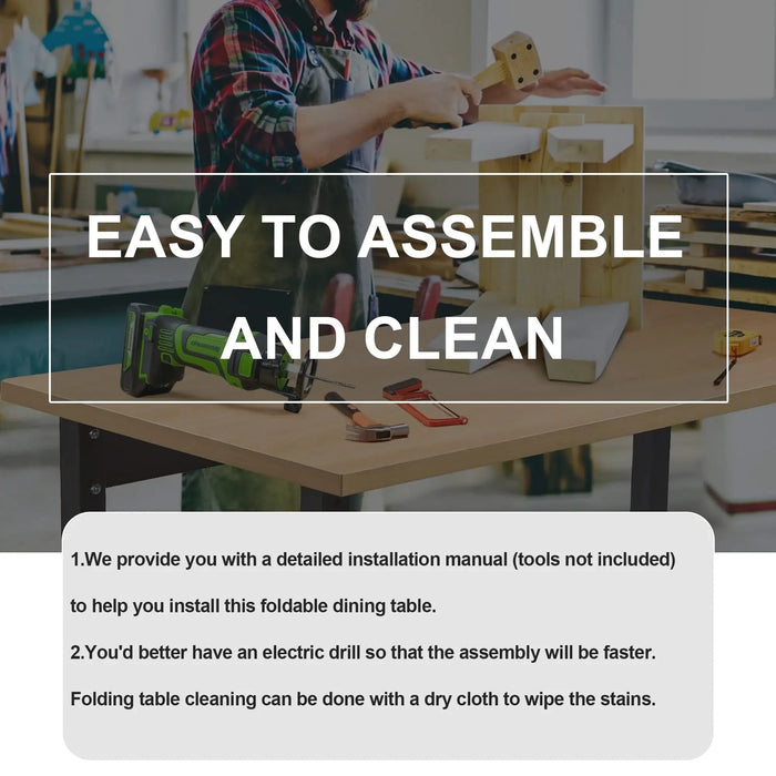 Contemporary 5-Piece Folding Extendable Dining Table Set with Chairs for 4, Brown, MDF, 55'' Default -DTYStore