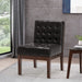 Contemporary Accent Chair with Tufted Waffle Stitch, Black PU Upholstery, 28.75' W x 22.25' D x 33.50' H Default -DTYStore