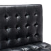 Contemporary Accent Chair with Tufted Waffle Stitch, Black PU Upholstery, 28.75' W x 22.25' D x 33.50' H Default -DTYStore