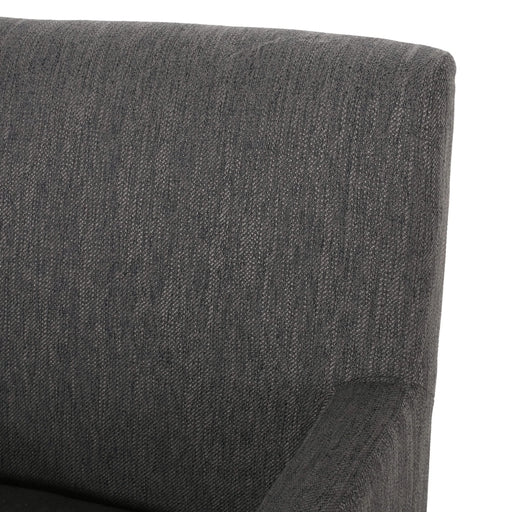 Contemporary Armchair with Track Arms Charcoal Fabric 25.50 x 25.75 x 34.25 inches Default -DTYStore