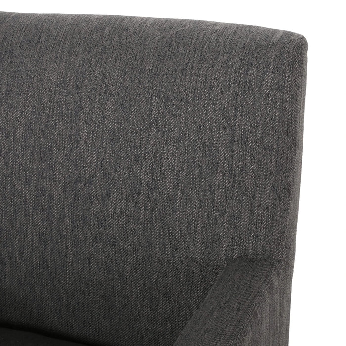 Contemporary Armchair with Track Arms Charcoal Fabric 25.50 x 25.75 x 34.25 inches Default -DTYStore