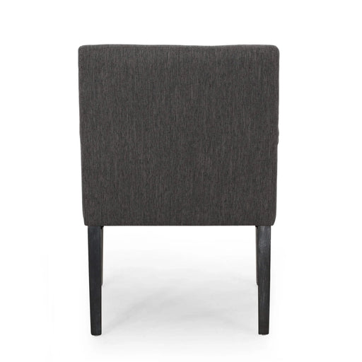 Contemporary Armchair with Track Arms Charcoal Fabric 25.50 x 25.75 x 34.25 inches Default -DTYStore