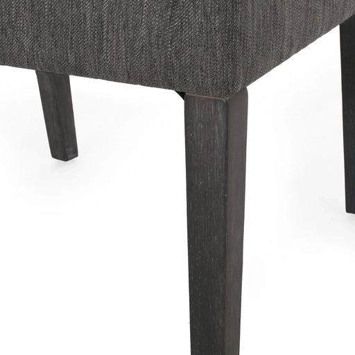 Contemporary Armchair with Track Arms Charcoal Fabric 25.50 x 25.75 x 34.25 inches Default -DTYStore