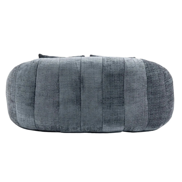 Contemporary Bean Bag Sofa Lazy Sofa Durable Comfort Lounger in Gray Chenille for Indoor & Outdoor Use Default -DTYStore