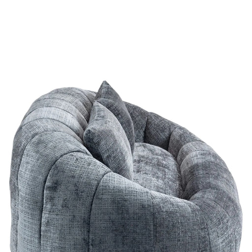 Contemporary Bean Bag Sofa Lazy Sofa Durable Comfort Lounger in Gray Chenille for Indoor & Outdoor Use Default -DTYStore