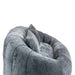 Contemporary Bean Bag Sofa Lazy Sofa Durable Comfort Lounger in Gray Chenille for Indoor & Outdoor Use Default -DTYStore