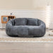 Contemporary Bean Bag Sofa Lazy Sofa Durable Comfort Lounger in Gray Chenille for Indoor & Outdoor Use Default -DTYStore
