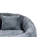 Contemporary Bean Bag Sofa Lazy Sofa Durable Comfort Lounger in Gray Chenille for Indoor & Outdoor Use Default -DTYStore
