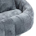 Contemporary Bean Bag Sofa Lazy Sofa Durable Comfort Lounger in Gray Chenille for Indoor & Outdoor Use Default -DTYStore