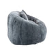 Contemporary Bean Bag Sofa Lazy Sofa Durable Comfort Lounger in Gray Chenille for Indoor & Outdoor Use Default -DTYStore