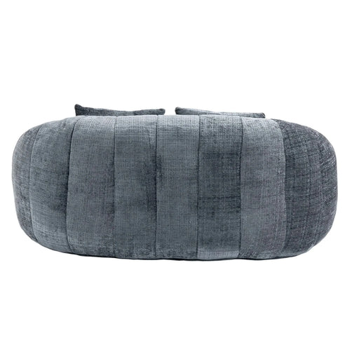 Contemporary Bean Bag Sofa Lazy Sofa Durable Comfort Lounger in Gray Chenille for Indoor & Outdoor Use Default -DTYStore