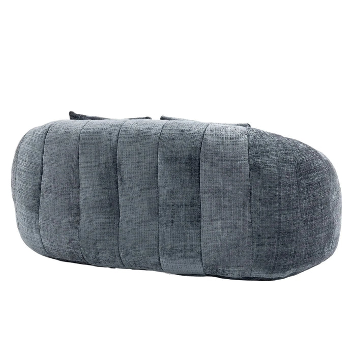 Contemporary Bean Bag Sofa Lazy Sofa Durable Comfort Lounger in Gray Chenille for Indoor & Outdoor Use Default -DTYStore