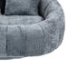 Contemporary Bean Bag Sofa Lazy Sofa Durable Comfort Lounger in Gray Chenille for Indoor & Outdoor Use Default -DTYStore