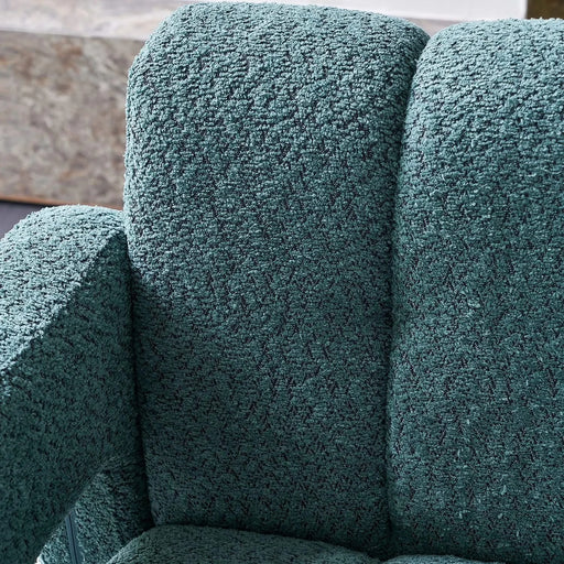 Contemporary Boucle Upholstered Accent Chair with Solid Wood Frame in Green, 31.10' Wide Default -DTYStore