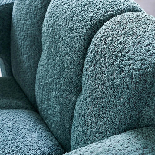 Contemporary Boucle Upholstered Accent Chair with Solid Wood Frame in Green, 31.10' Wide Default -DTYStore