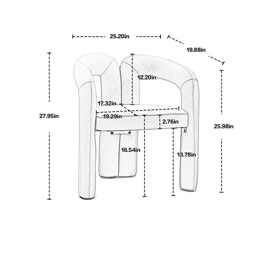 Contemporary Designed Velvet Fabric Upholstered Accent/Dining Chair /Barrel Side Chairs Kitchen Armchair for Living Room set of 2 (Gray Velvet) Default -DTYStore