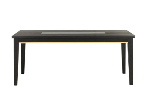 Contemporary Espresso Dining Table Mirror Insert 1pc Rectangle Table Kitchen Dining Room Furniture Default -DTYStore