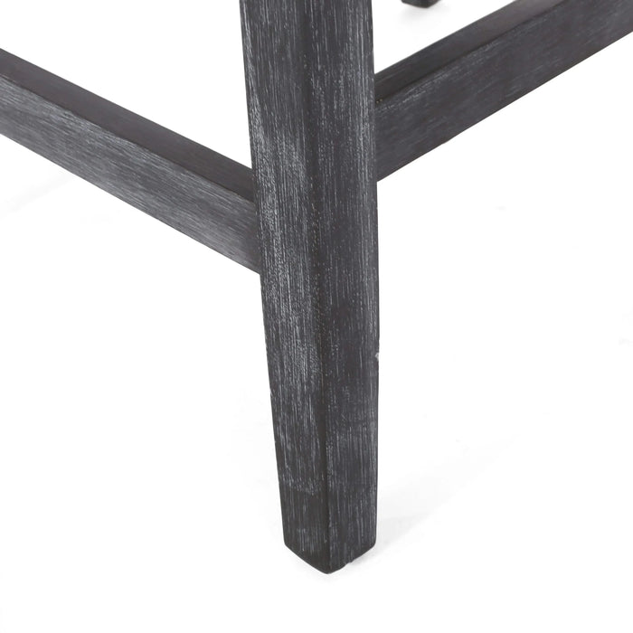 Contemporary Fabric Button Tufted 26 Inch Counter Stools, Set of 2, Charcoal Default -DTYStore