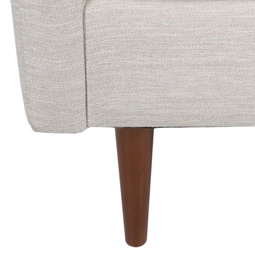 Contemporary Fabric Club Chair with Birch Wood Legs in Beige Default -DTYStore