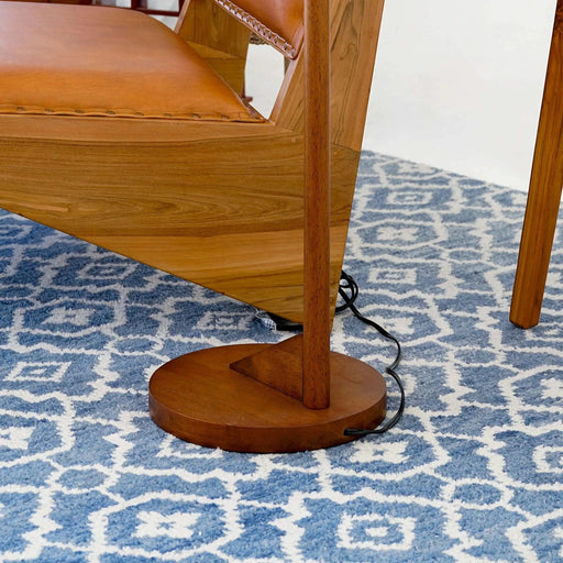 Contemporary Floor Lamp Zensa Brown 110V Standing Light for Living Room, Bedroom & Office Default -DTYStore