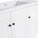 Contemporary Freestanding Bathroom Vanity with White Resin Sink & Soft-Close Cabinet Doors, Plywood, 48' Default -DTYStore