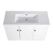Contemporary Freestanding Bathroom Vanity with White Resin Sink & Soft-Close Cabinet Doors, Plywood, 48' Default -DTYStore