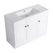 Contemporary Freestanding Bathroom Vanity with White Resin Sink & Soft-Close Cabinet Doors, Plywood, 48' Default -DTYStore