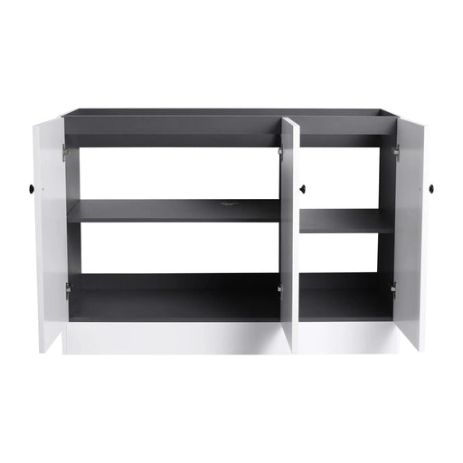 Contemporary Freestanding Bathroom Vanity with White Resin Sink & Soft-Close Cabinet Doors, Plywood, 48' Default -DTYStore