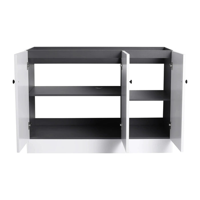 Contemporary Freestanding Bathroom Vanity with White Resin Sink & Soft-Close Cabinet Doors, Plywood, 48' Default -DTYStore