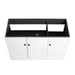 Contemporary Freestanding Bathroom Vanity with White Resin Sink & Soft-Close Cabinet Doors, Plywood, 48' Default -DTYStore