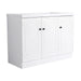 Contemporary Freestanding Bathroom Vanity with White Resin Sink & Soft-Close Cabinet Doors, Plywood, 48' Default -DTYStore
