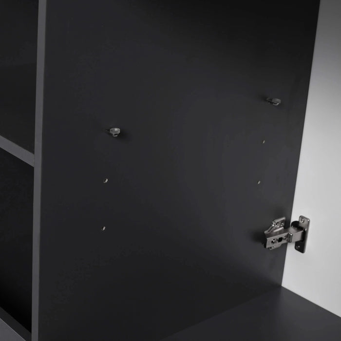 Contemporary Freestanding Bathroom Vanity with White Resin Sink & Soft-Close Cabinet Doors, Plywood, 48' Default -DTYStore