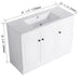 Contemporary Freestanding Bathroom Vanity with White Resin Sink & Soft-Close Cabinet Doors, Plywood, 48' Default -DTYStore