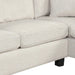 Contemporary U-shaped Sectional Sofa with Movable Storage Ottoman, White Chenille 111.8' Default -DTYStore