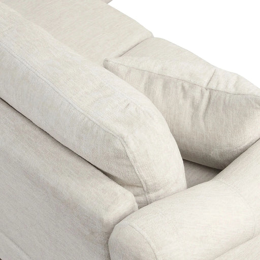 Contemporary U-shaped Sectional Sofa with Movable Storage Ottoman, White Chenille 111.8' Default -DTYStore