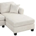 Contemporary U-shaped Sectional Sofa with Movable Storage Ottoman, White Chenille 111.8' Default -DTYStore