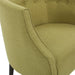 Contemporary Upholstered Club Chair with Button Tufting in Green Fabric and Birch Wood Legs Default -DTYStore