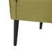 Contemporary Upholstered Club Chair with Button Tufting in Green Fabric and Birch Wood Legs Default -DTYStore