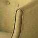 Contemporary Upholstered Club Chair with Button Tufting in Green Fabric and Birch Wood Legs Default -DTYStore