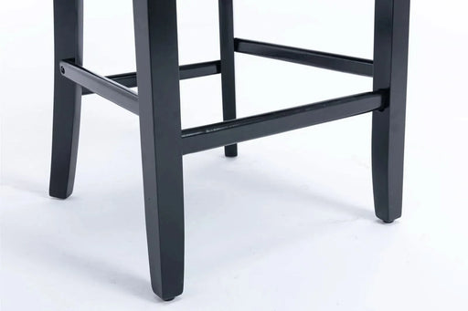 Contemporary Velvet Upholstered Barstools with Button Tufted Decoration and Wooden Legs, and Chrome Nailhead Trim, Leisure Style Bar Chairs,Bar stools, Set of 2 (Orange),SW2002OG Default -DTYStore