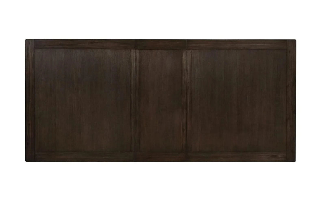 Contemporary Warm Gray Espresso 6pc Set Solidwood Dining Room Furniture Table w Leaf 4x Side Chairs Bench Default -DTYStore