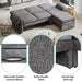 Convertible Futon Sofa Bed with Adjustable Backrest, Reversible Chaise Lounge, and Removable Armrest Pillows, Gray Chenille, 94.1' Default -DTYStore